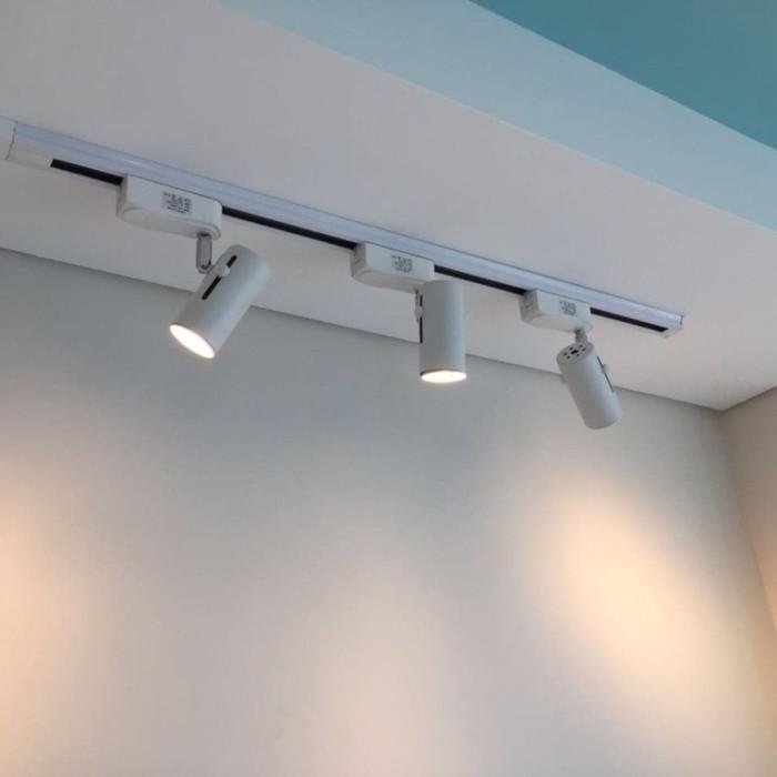 Lampu Track Light E27 SET isi LED 7Watt ( 1 Meter isi 3 Lampu E27 )