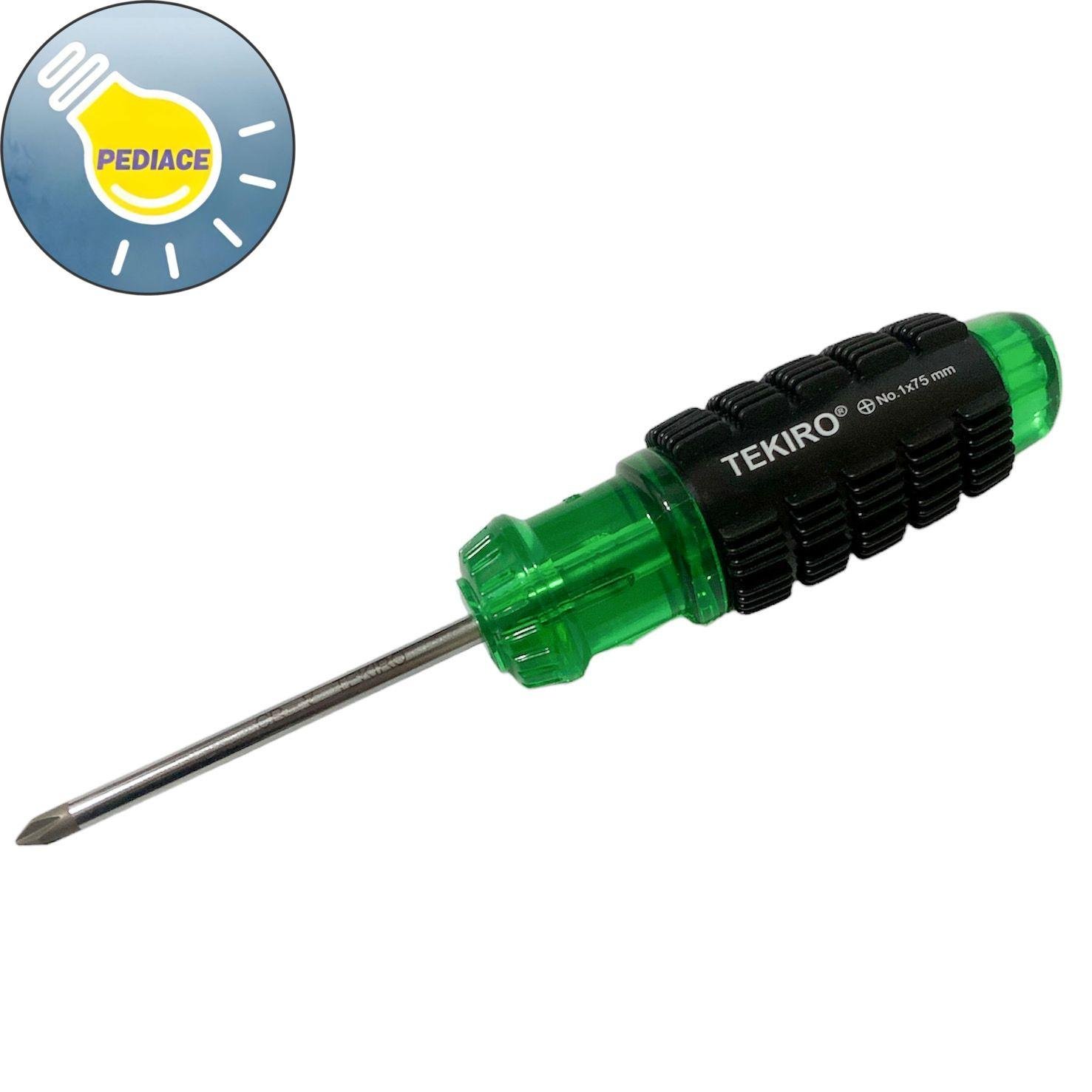 Obeng Gagang Karet Plus (+) TEKIRO 75mm Cushion Grip - Image 2