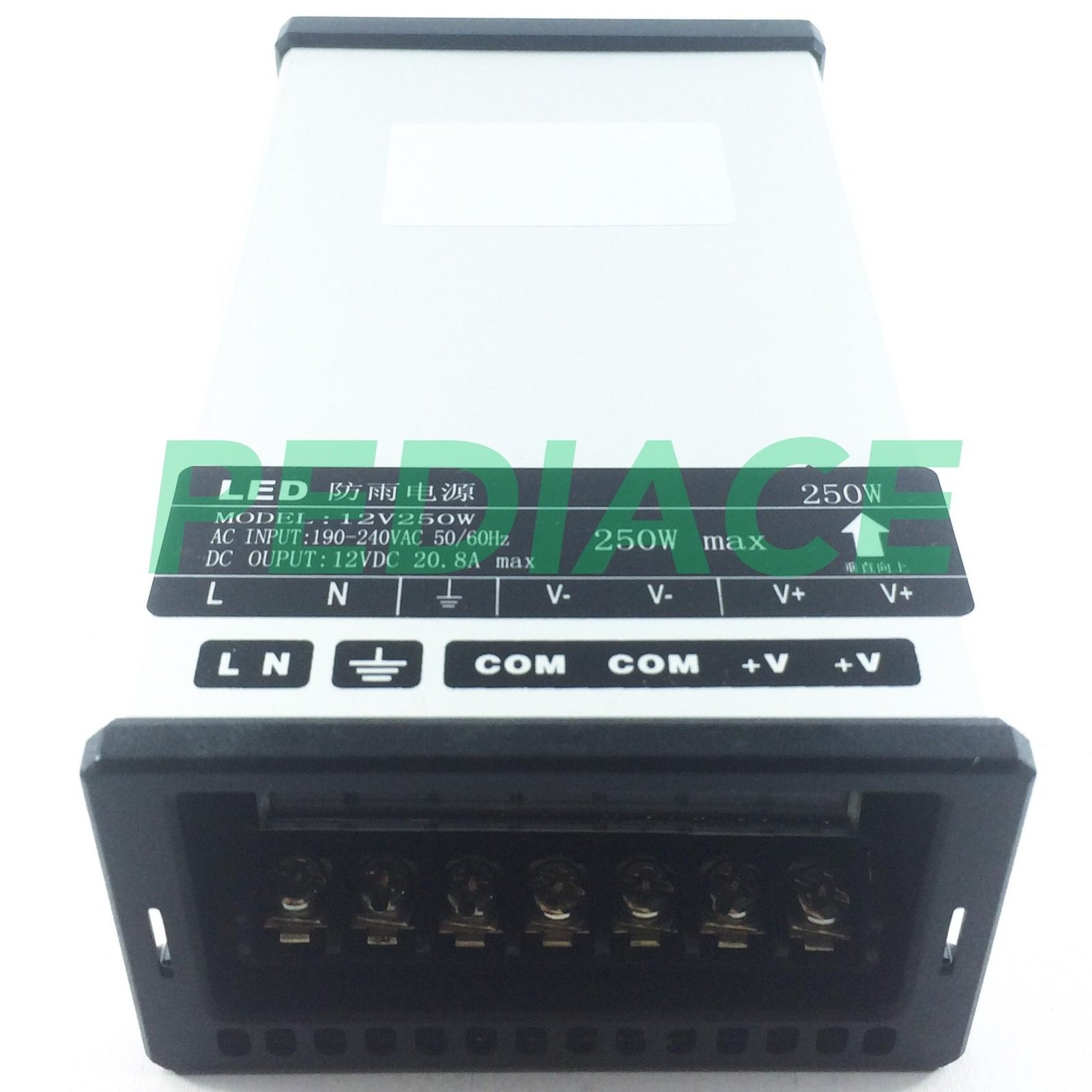 Power Supply LED Strip 12V DC 20.8A Switching LED 250 Watt Max Outdoor