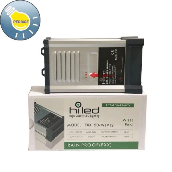 Power Supply Adaptor HILED 12V 12.5A Switching Led 150watt Rain Proof