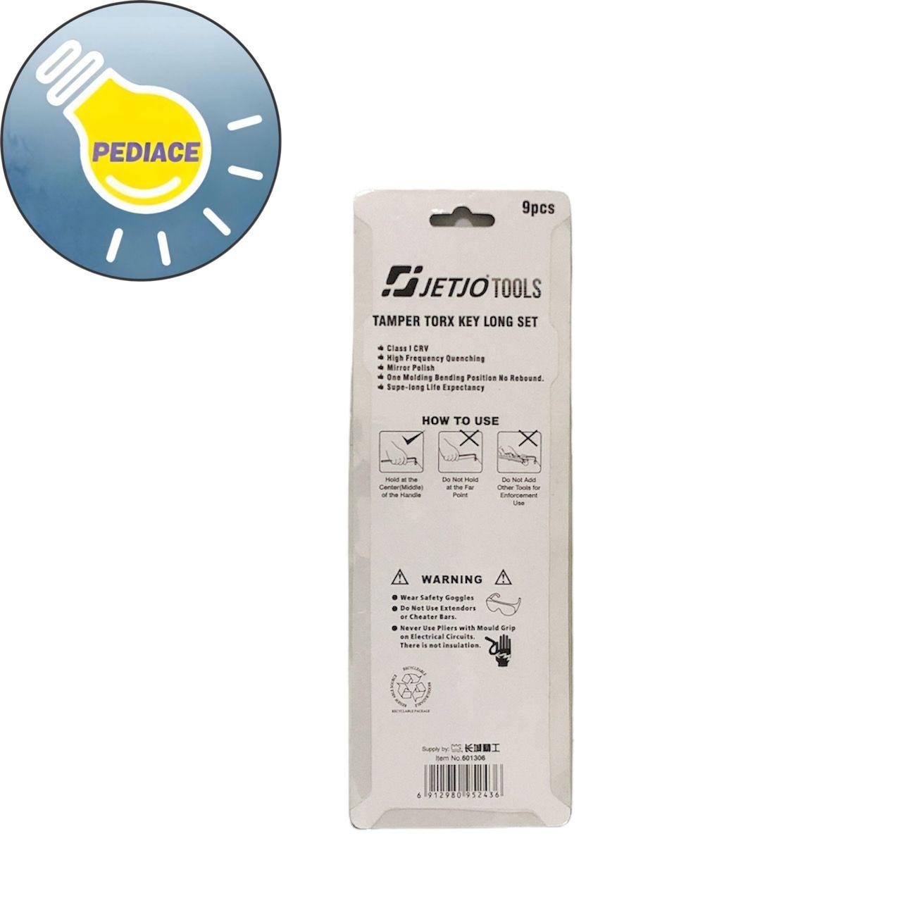 Kunci L Bintang Lubang 9pcs JETJO Tools Tamper Torx Key Long Set - Image 5