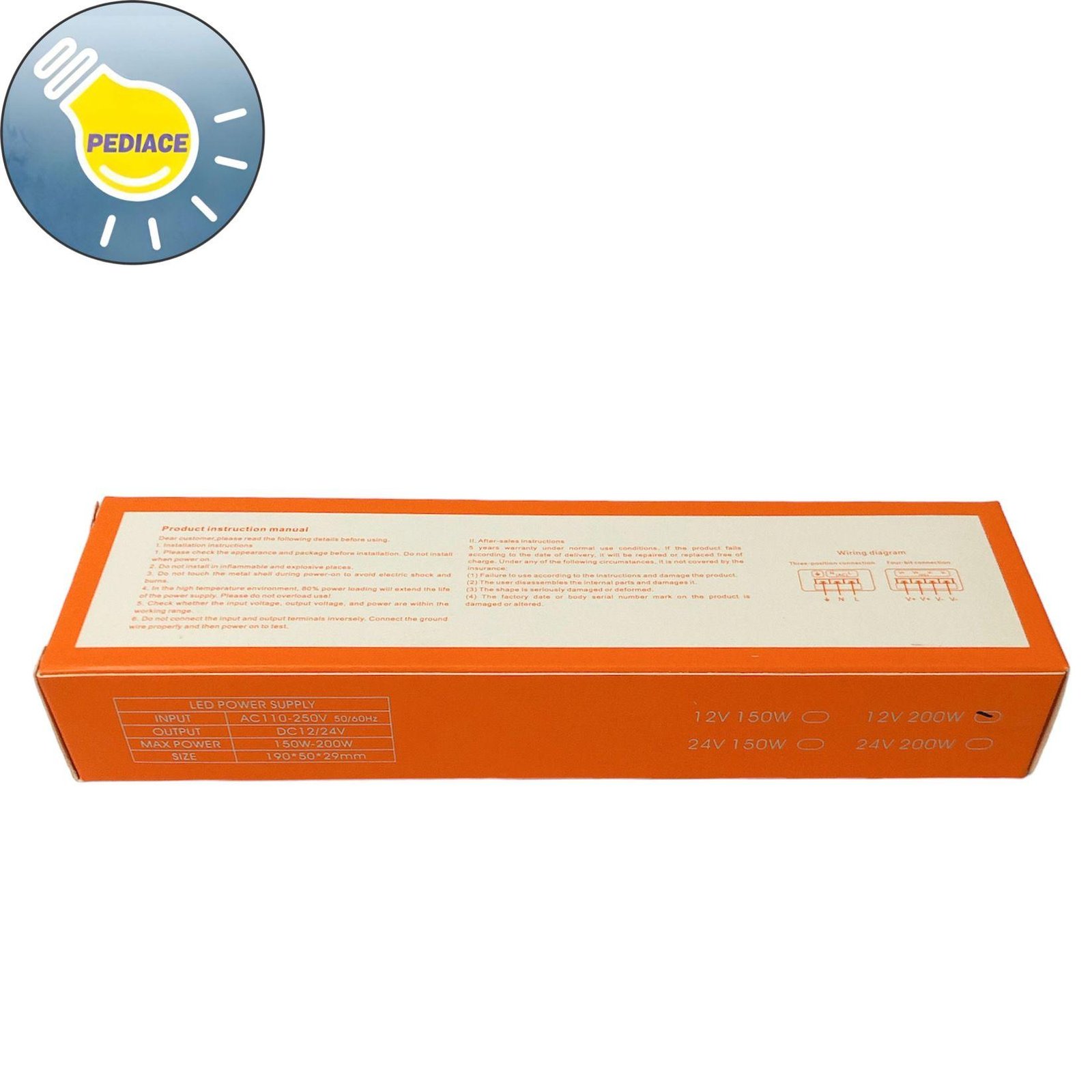 Power Supply Kingtas Premium UHP-200-12 Switching Led 12V 200W 16.5A - Image 4