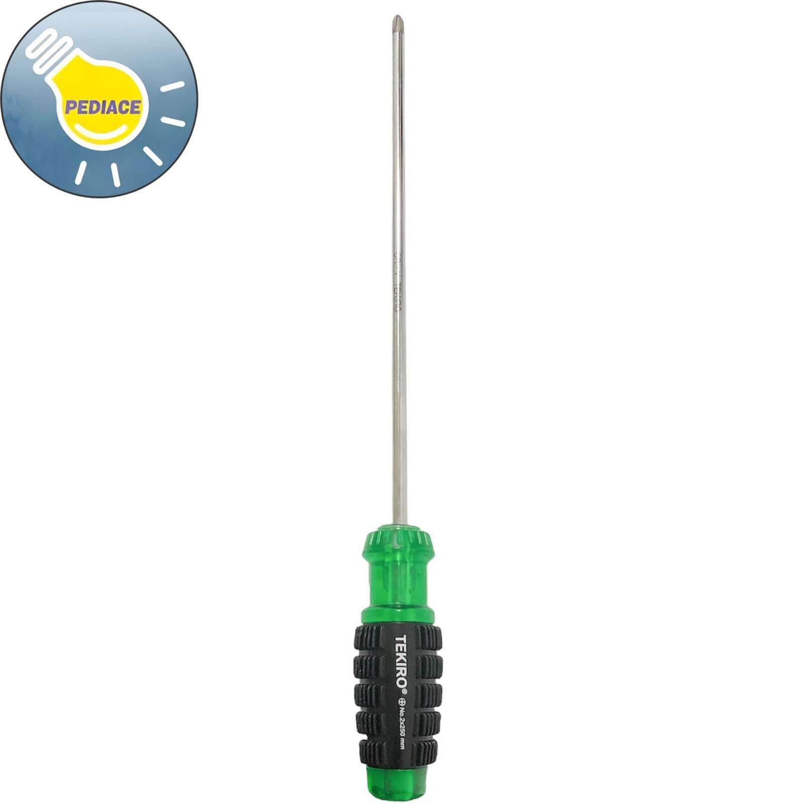 Obeng Gagang Karet Plus (+) TEKIRO 250mm Cushion Grip