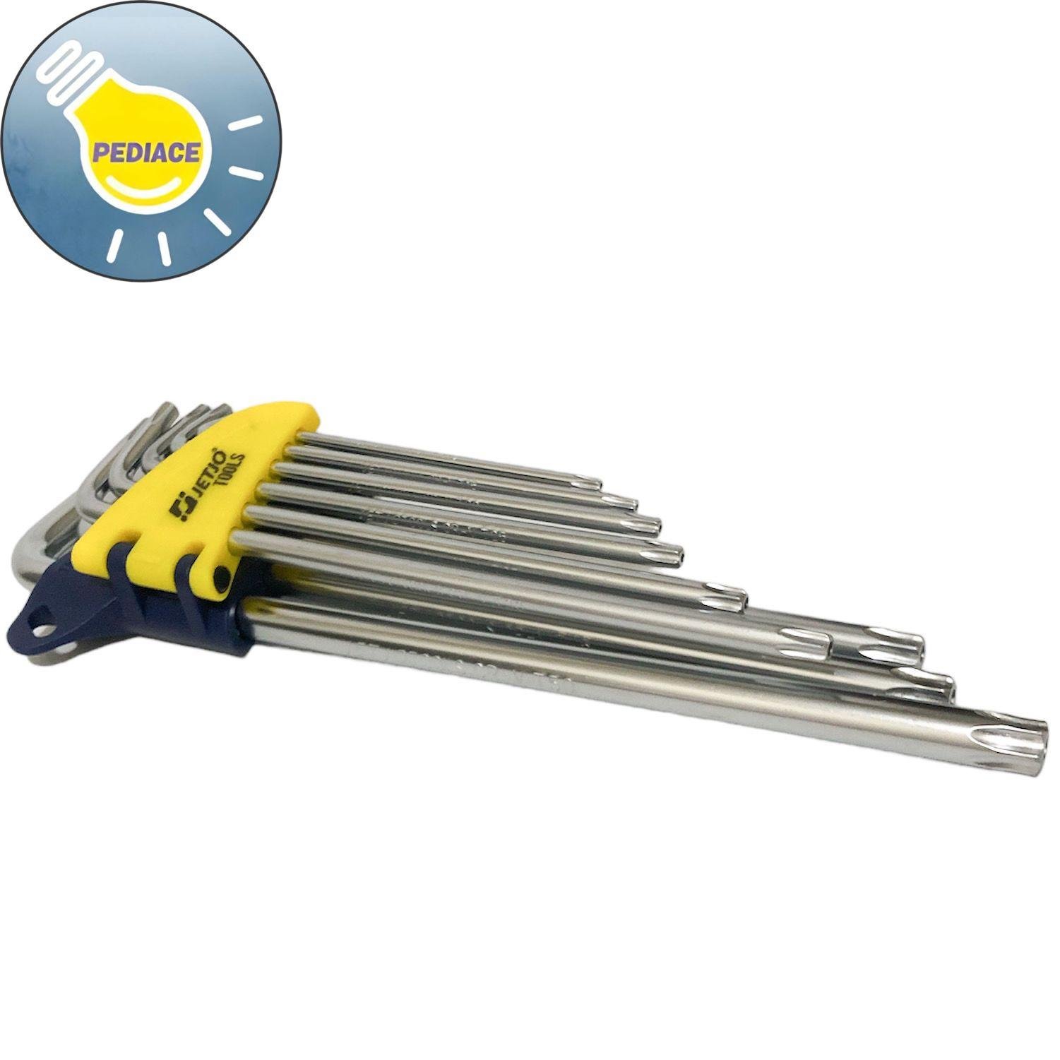 Kunci L Bintang Lubang 9pcs JETJO Tools Tamper Torx Key Long Set - Image 2