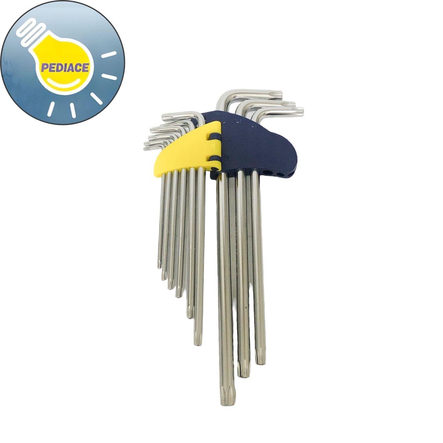 Kunci L Bintang Lubang 9pcs JETJO Tools Tamper Torx Key Long Set - Image 4