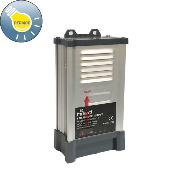 Power Supply Adaptor HILED 12V 12.5A Switching Led 150watt Rain Proof - Image 2
