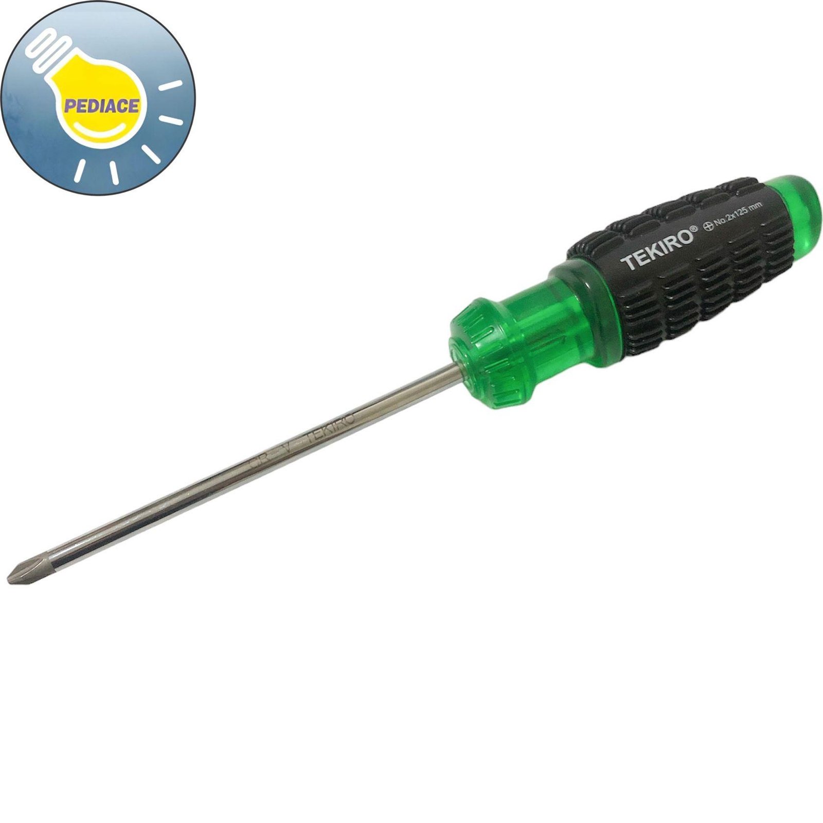 Obeng Gagang Karet Plus (+) TEKIRO 125mm Cushion Grip - Image 2