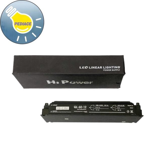 Power Supply Adaptor Hi Power Q-Lite 12V 60W 5A Switching Led 60watt - Image 4