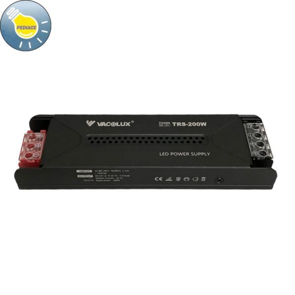 LED Power Supply VACOLUX TRS-200W DC 12V 16.7A Ballast Trafo Adaptor - Image 2