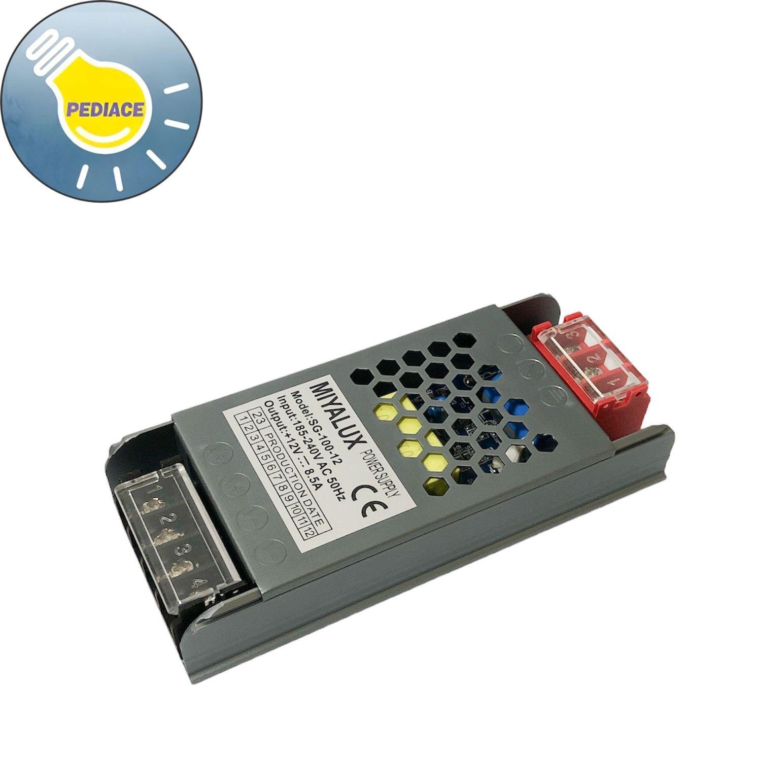 Power Supply Adaptor MIYALUX SG-100-12 Switching Led 12V 100W 8.5A - Image 2