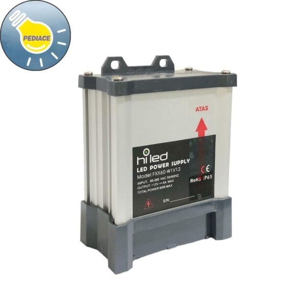 Power Supply Adaptor HILED 12V 5A Switching Led 60watt Rain Proof - Image 2