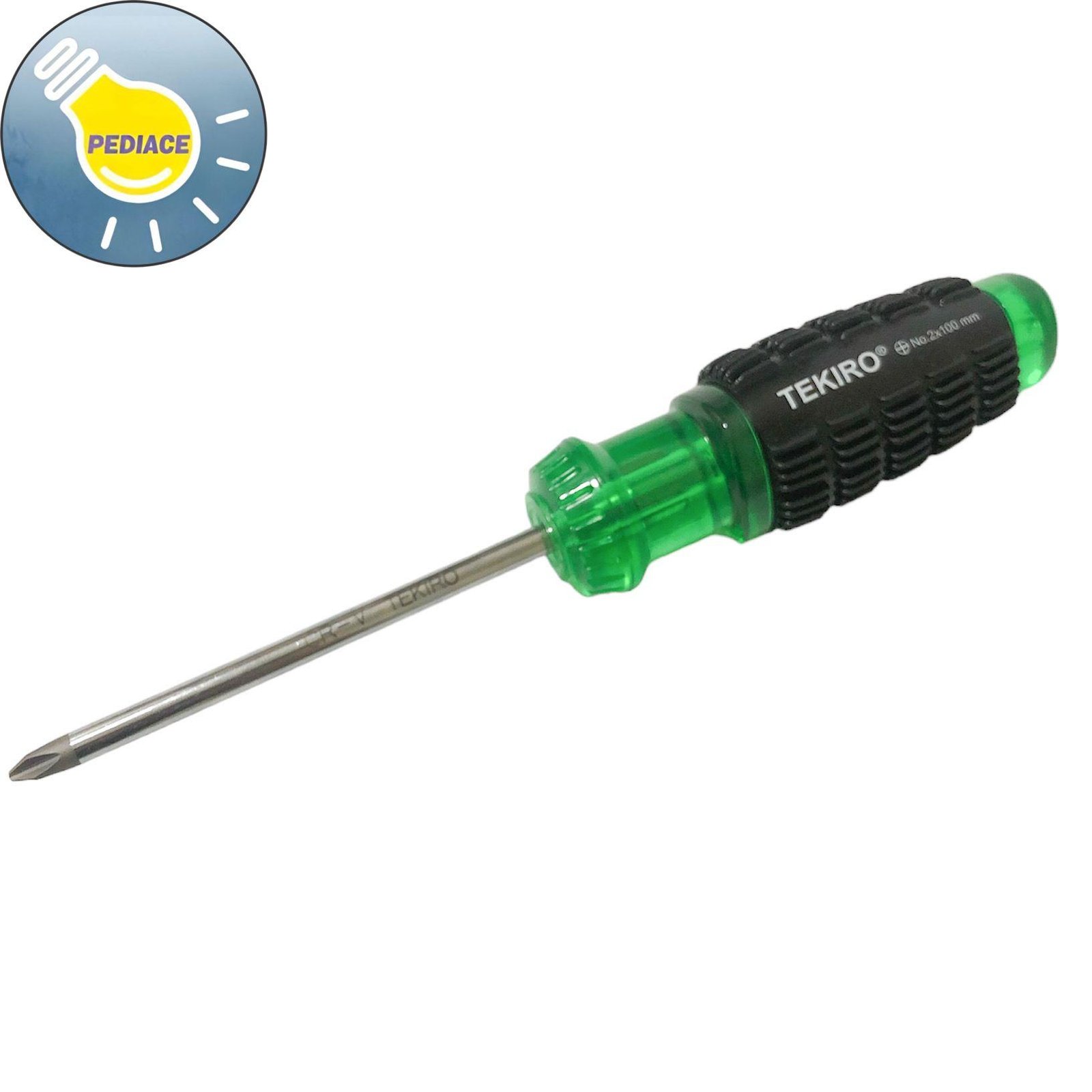 Obeng Gagang Karet Plus (+) TEKIRO 100mm Cushion Grip - Image 2