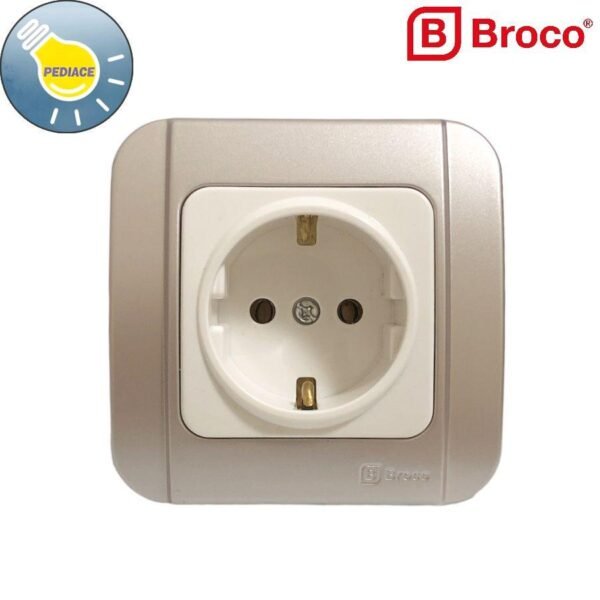 Stop Kontak Inbow / Outbow Broco Galleo - Single Socket Outlet