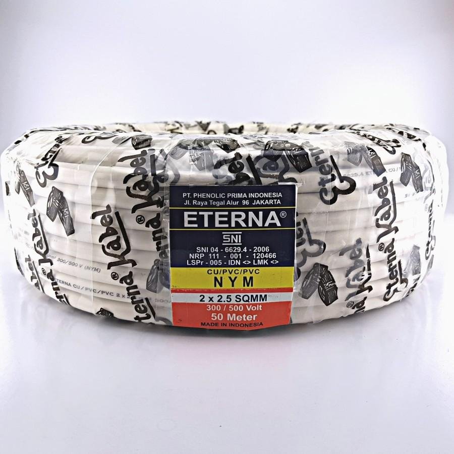 ETERNA Kabel NYM 2x2.5 300/500 Volt - 50 Meter - SNI