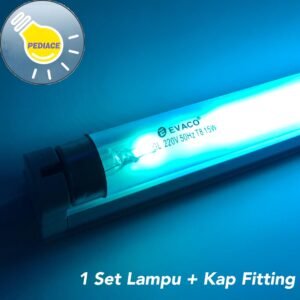 Lampu T8 UV Germicidal Sterilizer 15W Filter Air/Kuman EVACO + KAP SET