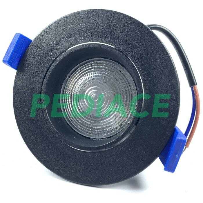 Downlight LED COB Inbow Plafond Hitam 5 Watt 220V Warm White 3000K