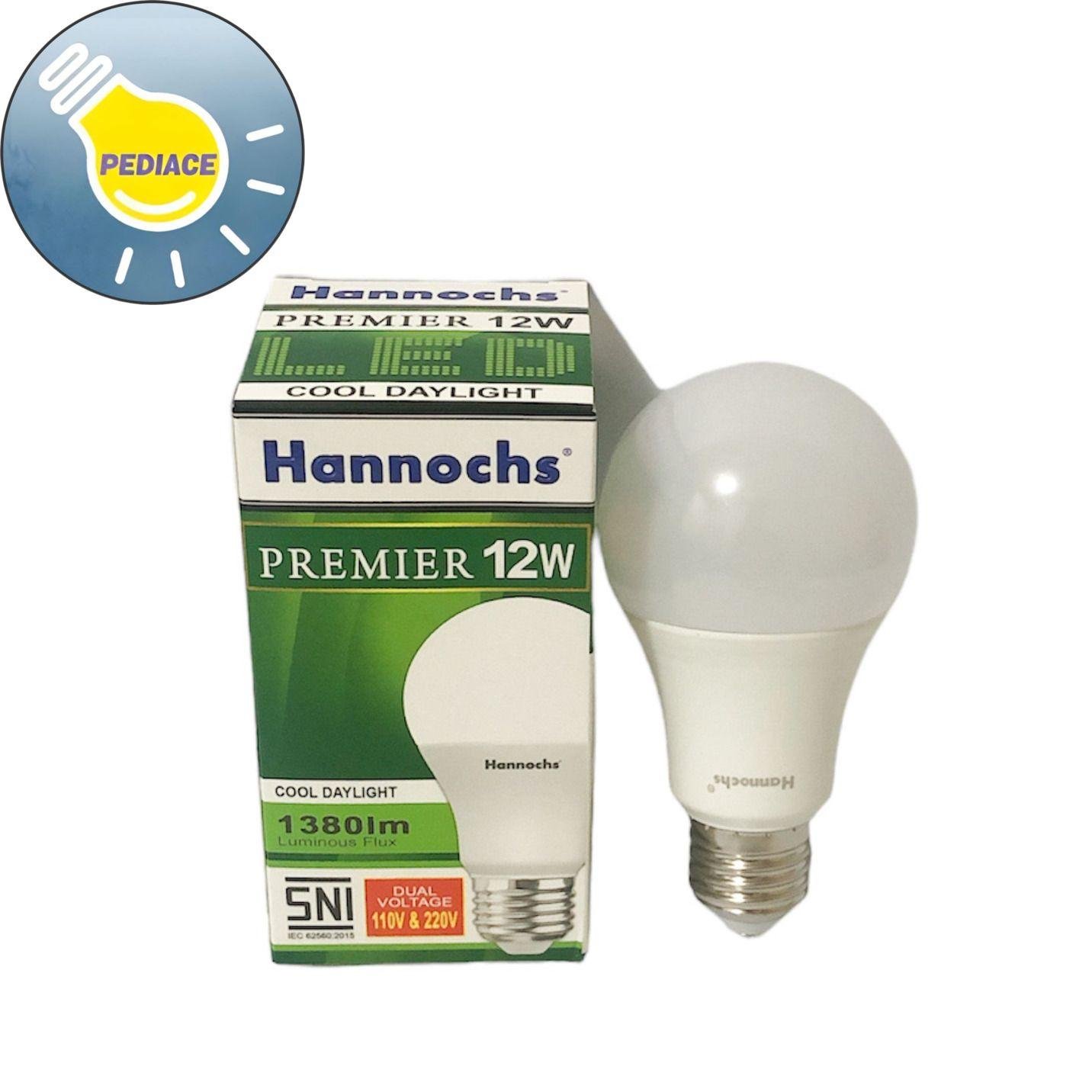 Lampu LED 12 Watt E27 Hannochs PREMIER 12W Cahaya Putih SNI