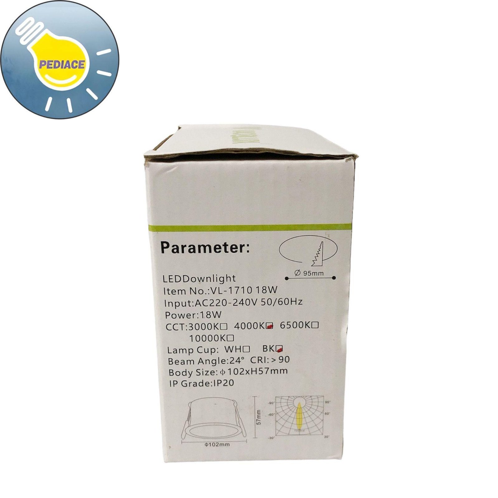 Lampu Downlight LED VACOLUX VL-1710 18W Inbow SNI - Cool White 4000K - Image 5