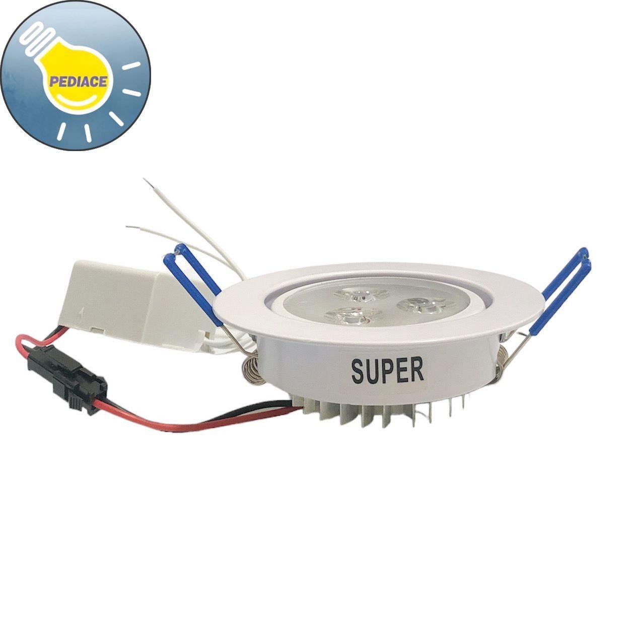 Lampu Downlight LED 3W 3 Mata SUPERLED Inbow Body Putih - 6500K Putih - Image 3