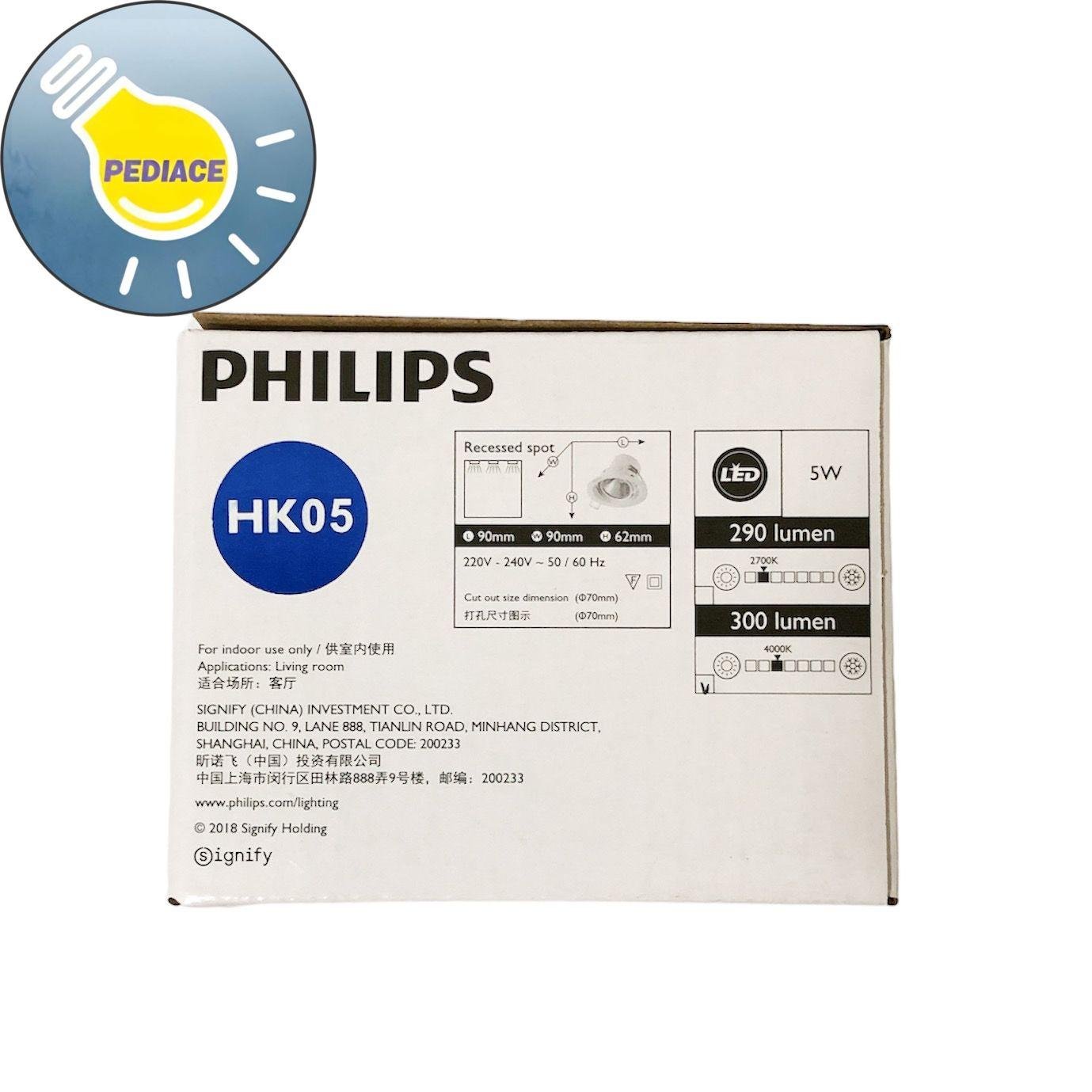 Lampu Downlight LED Spotlight 5W PHILIPS Recessed Spot Pomeron 4000K - Image 4
