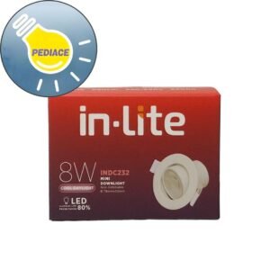 LAMPU LED SPOTLIGHT MINI DOWNLIGHT INLITE 8 WATT INDC232 - Putih 6500K