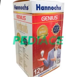 Lampu Emergency Bulb 12 Watt E27 Hannochs Genius AC/DC CAHAYA PUTIH