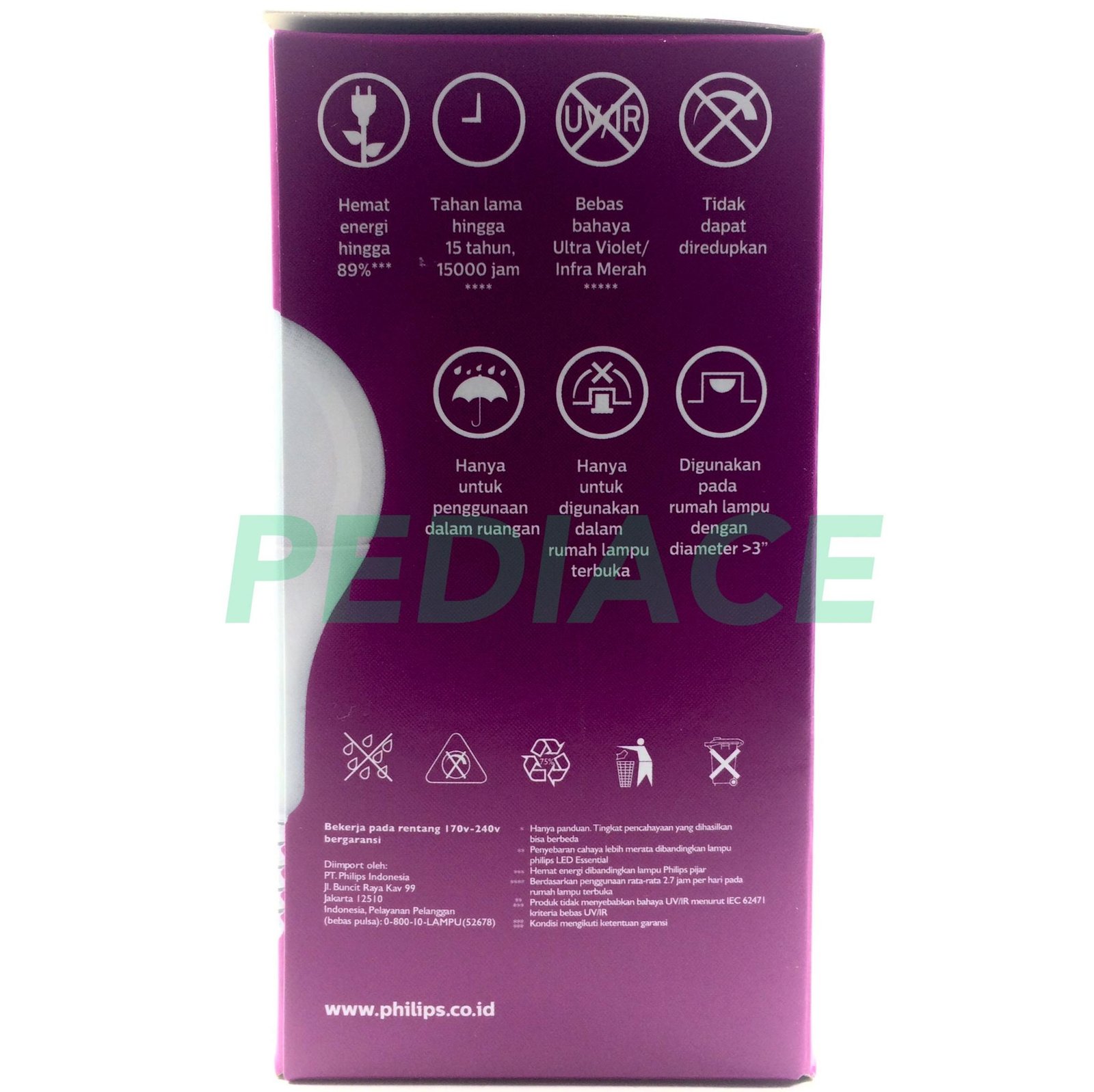 Lampu PHILIPS MyCare LED Bulb 8 Watt 8W Putih 770lm Paket 3 Gratis 1 - Image 3