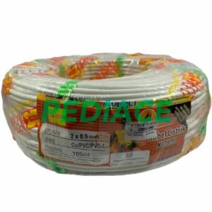 Kabel Listrik Flexible Putih NYMHY 2x0.5 KITANI Serabut SNI (100Meter)
