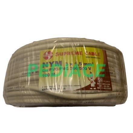 Kabel SUPREME NYM 3x1.5 3x1,5 Kawat Isi 3 / Roll 100 Meter 100M SNI - Image 2