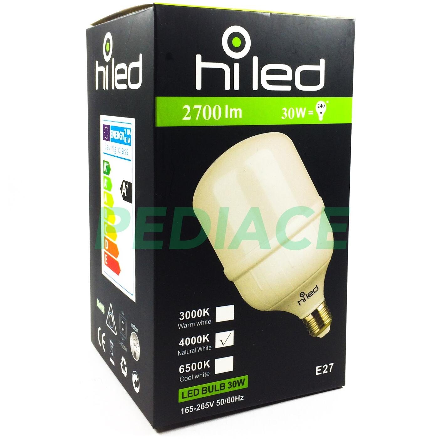Lampu Bohlam LED Hiled Bulb 30W 30 Watt Natural White 4000K E27 2700lm