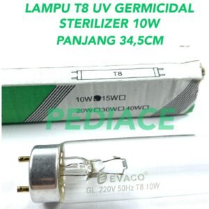 Lampu T8 UV Germicidal Sterilizer 10W Filter Air / Kuman EVACO 34.5cm