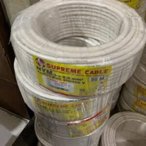 Kabel SUPREME NYM Putih 3x2,5 mm Kawat Tembaga SNI Roll ( 50meter )