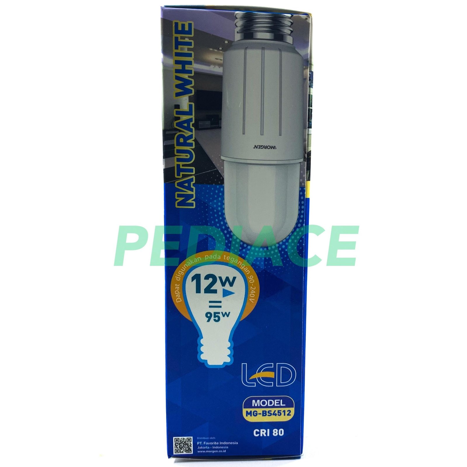 Lampu Bohlam LED Bulb Stick MORGEN 12W 12 Watt E27 Natural White 4000K - Image 2