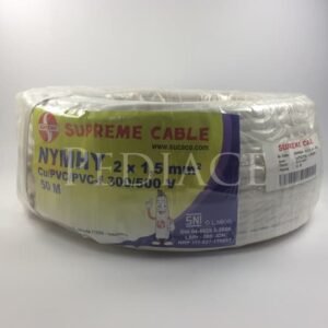 Kabel Listrik 2x1.5 MM Serabut-Rambut (NYMHY) SUPREME 1 Rol (50M)