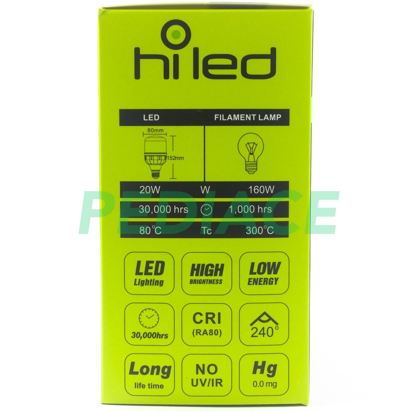 Lampu Bohlam LED Hiled Bulb 20W 20Watt Natural White 4000K E27 1800lm - Image 3