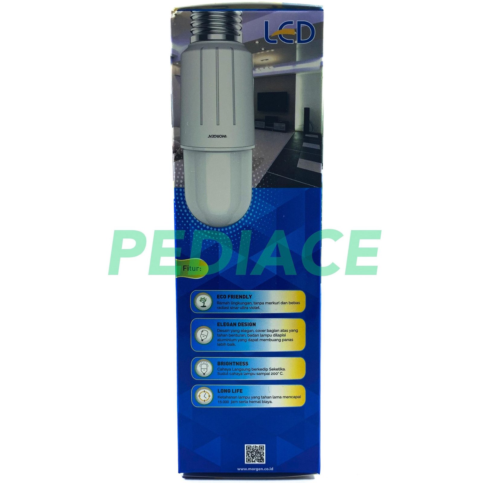 Lampu Bohlam LED Bulb Stick MORGEN 12W 12 Watt E27 Natural White 4000K - Image 4