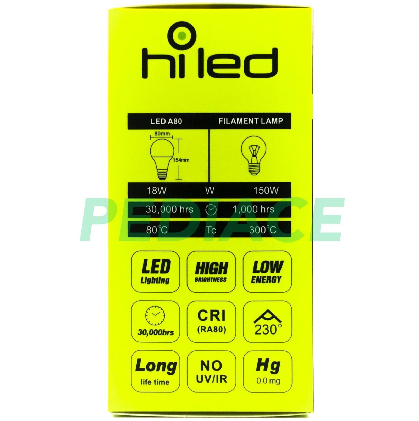 Lampu Bohlam LED Hiled Bulb 18W 18 Watt Natural White 4000K E27 1620lm - Image 4