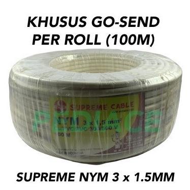 Kabel SUPREME NYM 3x1.5 3x1,5 Kawat Isi 3 / Roll 100 Meter 100M SNI