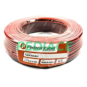 Kabel Kecil AC DC 2x10 / 0.14mm Twin Round MERAH HITAM FEDERAL Meteran