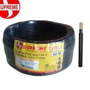 Kabel Listrik 2x0,75 MM Serabut-Rambut (NYMHY) SUPREME Meteran (1M)