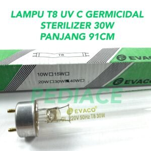 Lampu T8 UV C Germicidal Sterilizer 30W Filter Air / Kuman EVACO 91cm