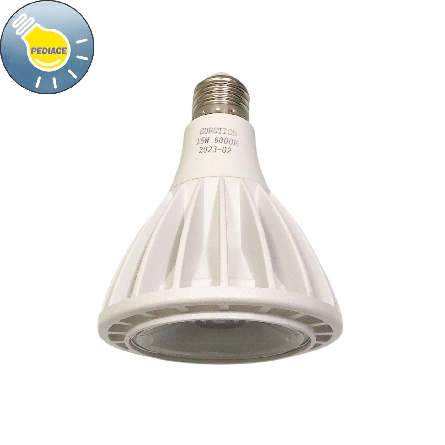 Spotlight LED COB EURUTION PAR30 15W E27 6000K 220V Cahaya Putih
