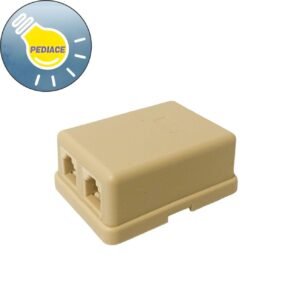 Roset Telepon Cabang 2 RJ-11 Lubang 2 Telephone Rosette Box 2 Hole
