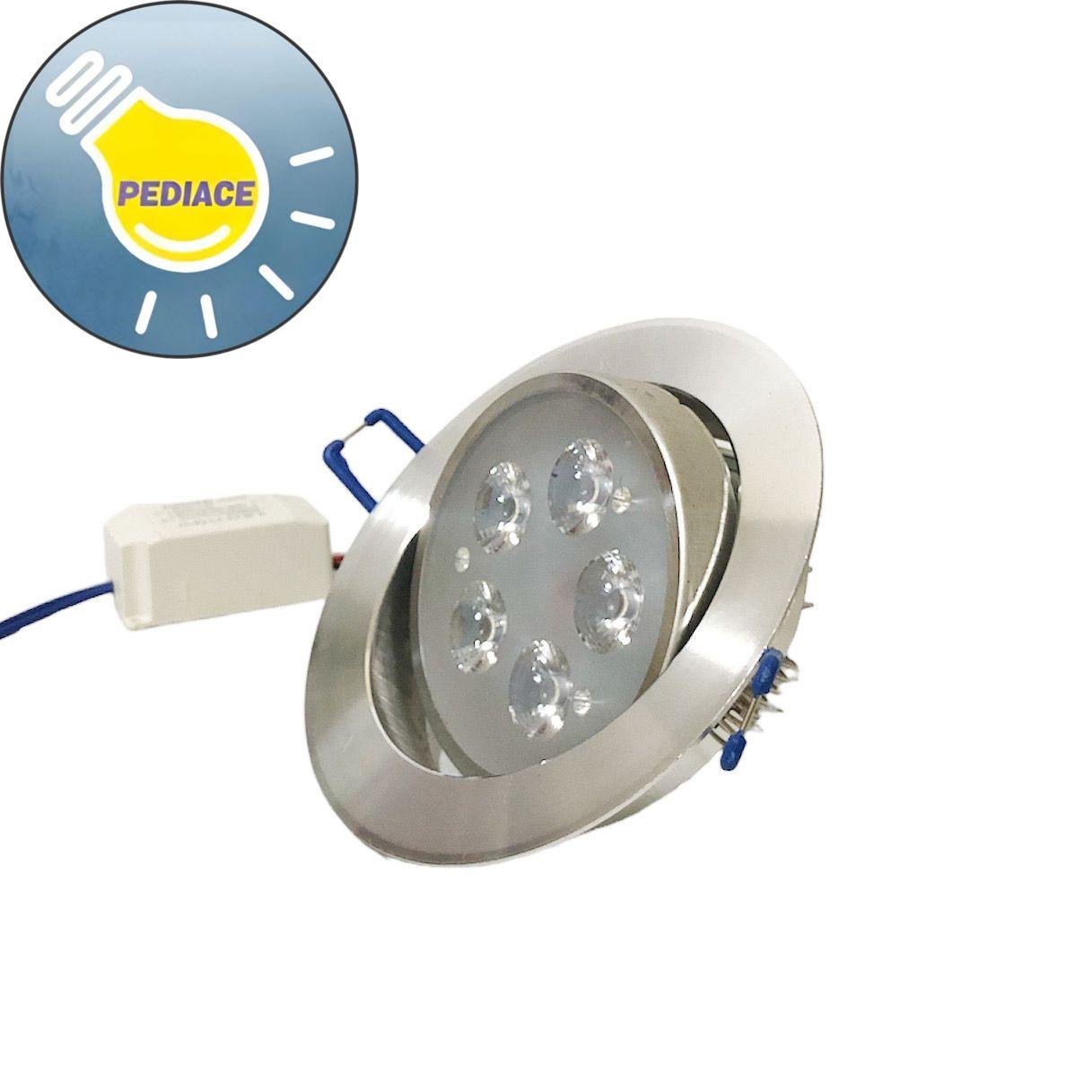 Lampu LED Downlight Inbow 5 Watt 5 Mata Body Silver Cahaya Putih 6400K - Image 2