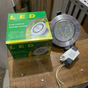 Lampu LED Downlight 5 Watt Body Silver Cahaya Putih