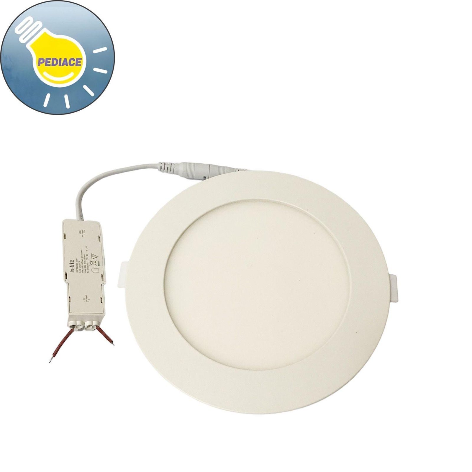Lampu LED Panel Light Bulat 12W Inlite Inbow SNI - WARM WHITE 3000K - Image 2