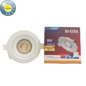 Lampu LED Slim Downlight 9 WATT Inbow INLITE INDC236 Spotlight 9W SNI