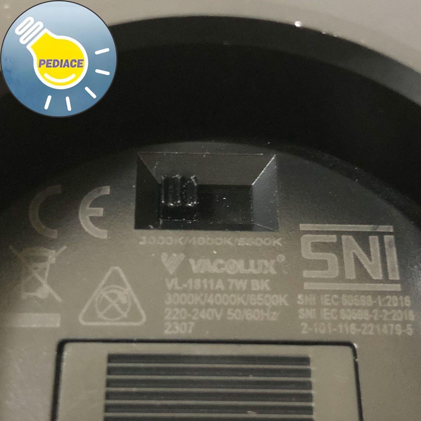 Lampu LED Spotlight 7W VACOLUX VL-1811A Changeable CCT - Body Hitam - Image 4