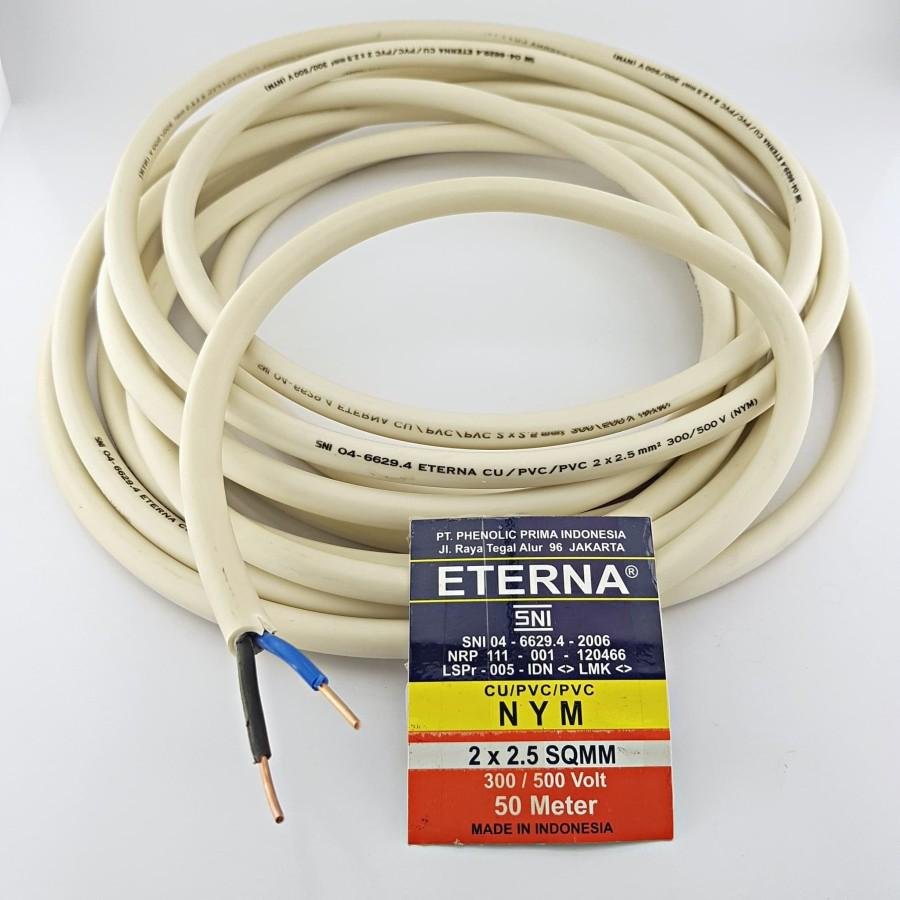 ETERNA Kabel NYM 2x2.5 300/500 Volt - 50 Meter - SNI - Image 2