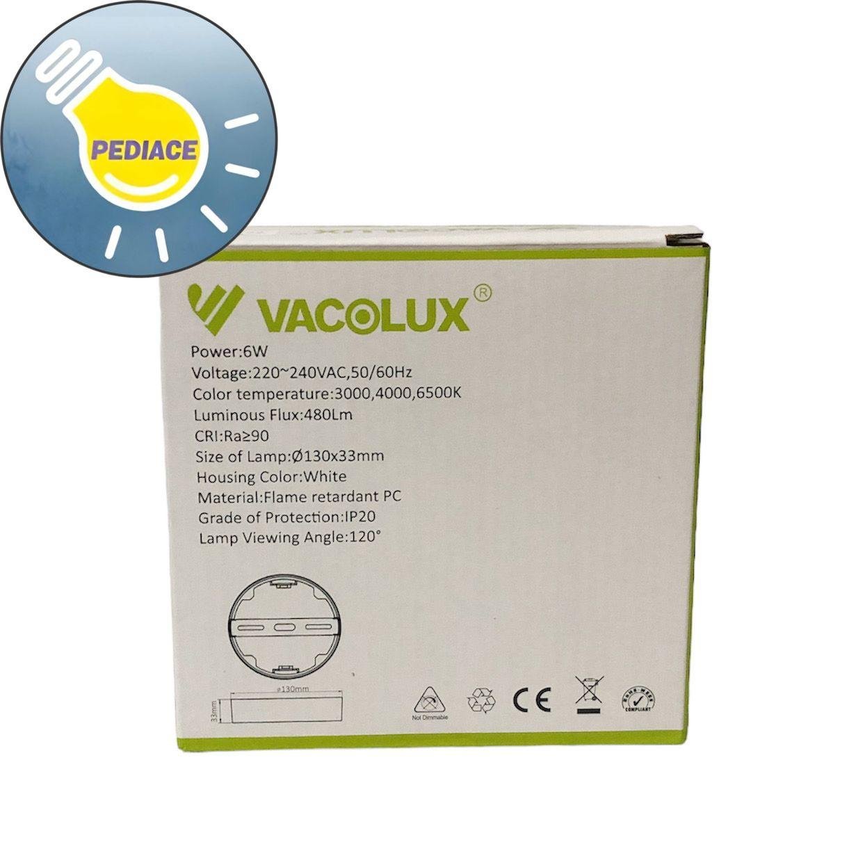 Lampu LED Panel Light 6W VACOLUX Bulat Tempel / Outbow Changeable CCT - Image 5